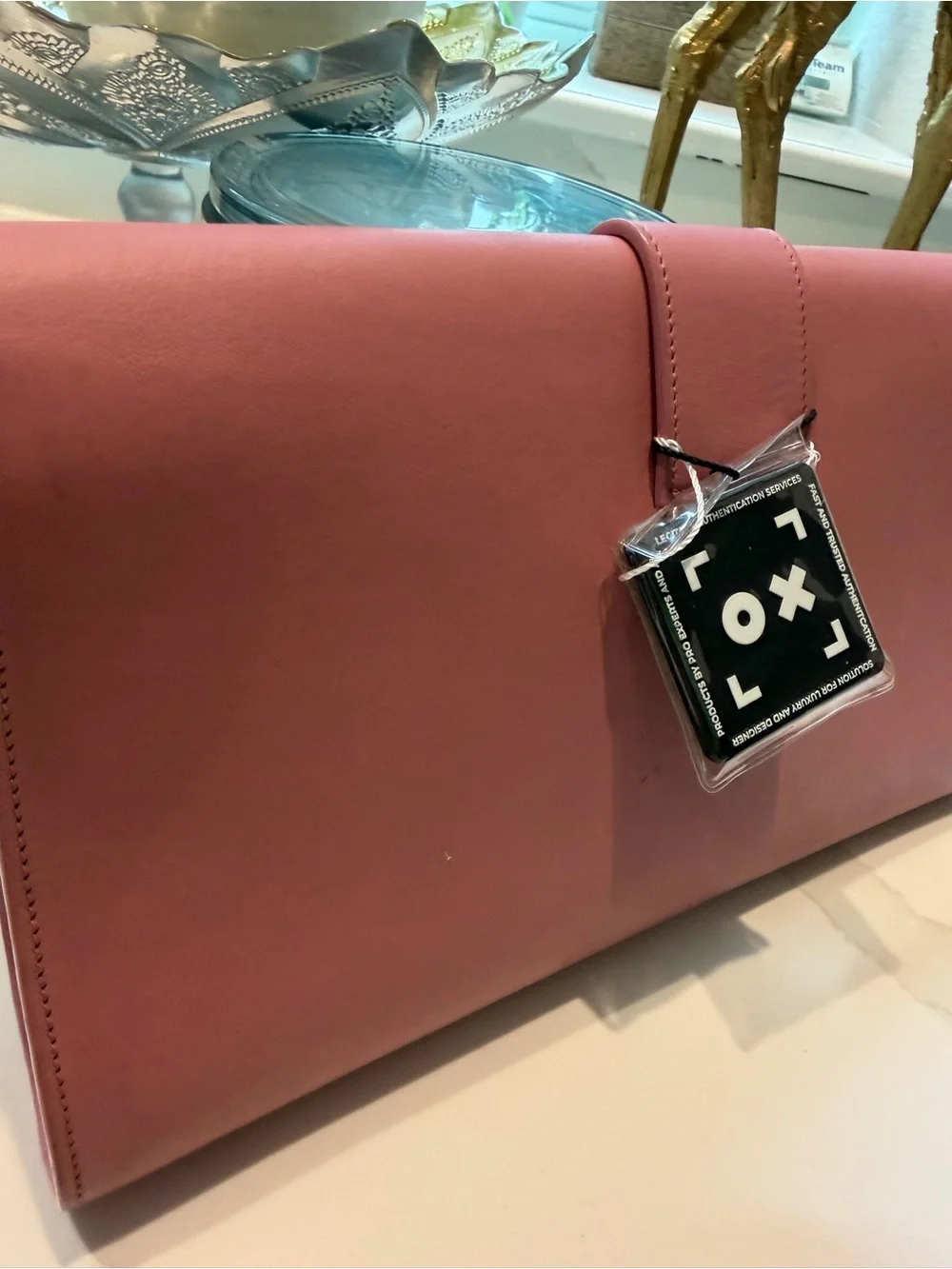Authentic YSL Pink Leather Clutch